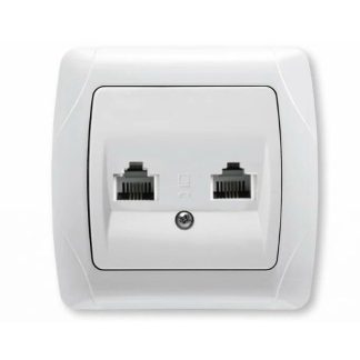 Розетка 1-я компьютерная RJ-45, СУ серия Carmen, белая, VIKO by Panasonic 90561032