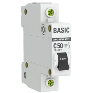 Автоматический выключатель 1P 50А (C) 4,5кА ВА 47-29 EKF Basic mcb4729-1-50C