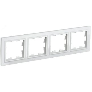 BRITE Рамка 4 поста РУ-4-БрБ белый BR-M42-K01 IEK