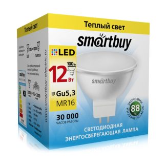 Светодиодная (LED) Лампа Smartbuy-Gu5,3-12W/3000 (SBL-GU5_3-12-30K)