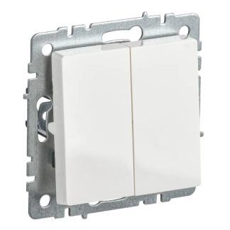 Выключатель 2-клавишный 10А ВС10-2-0-БрБ белый BRITE IEK BR-V20-0-10-K01-PRO
