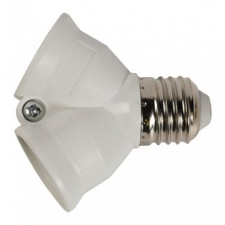 Переходник Е27-2хЕ27, белый, Smartbuy (SBE-А-E27-2E27)