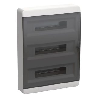 Корпус пластиковый ЩРН-П-54 IP41 черн. прозр. дверь TEKFOR IEK TF5-KP12-N-54-41-K01-K03