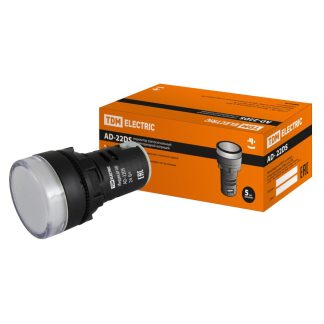 Лампа AD-22DS(LED)матрица d22мм белый 24В AC/DC TDM SQ0702-0020