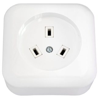 Розетка для электроплиты с з/к 32А ОУ серия Электроплиты, белая, Bylectrica РА32-002
