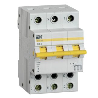 Выключатель-разъединитель трехпозиционный 3п ВРТ-63 63А IEK MPR10-3-063