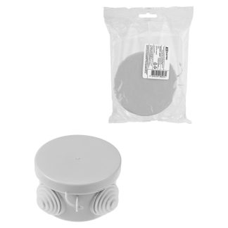 Распаячная коробка ОП D65х40мм, крышка, IP54, 4вх. инд. штрихкод TDM SQ1401-0501