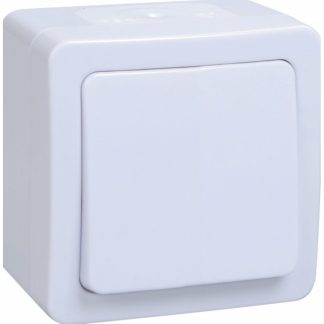 Выключатель 1-кл. ОП Гермес Plus 10А IP54 ВС20-1-0-ГПБ бел. IEK EVMP10-K01-10-54-EC
