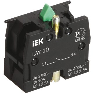 Блок контактный 1з для LAY5 IEK BDK21 (зеленый)
