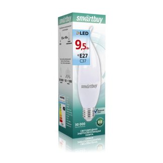 Светодиодная (LED) Лампа Smartbuy-C37-9,5W/4000 (SBL-C37-9_5-40K-E27)
