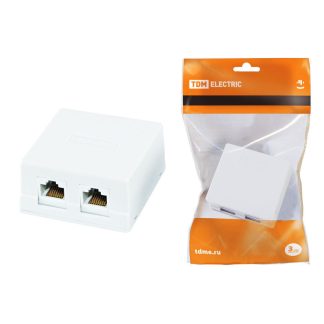 Компьютерная розетка 2xRJ-45 TDM SQ1809-0004