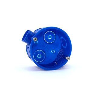 Установочная коробка СП D60х40мм, саморезы, стыковочные узлы, синяя, IP20,TDM SQ1402-0001