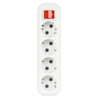 Колодка (блок розеток) 4 гнезда с з/к 16А/3,5кВт c выключ. Smartbuy (SBE-16-4-00-ZS)