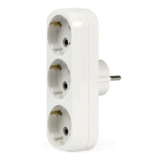 Разветвитель Smartbuy, 3 гнезда с заземлением плоский 16А 250B (SBE-16-A02-3z)/100