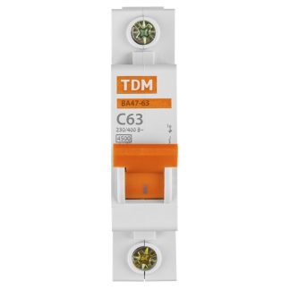 Авт. выкл.ВА47-63 1Р 63А 4,5кА х-ка С TDM SQ0218-0009