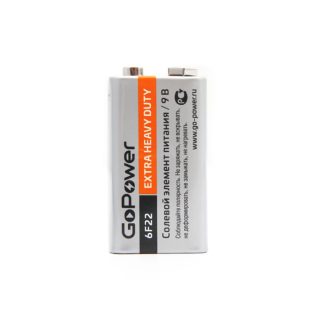 Батарейка GoPower Крона 6F22 Shrink 1 Heavy Duty 9V (00-00015598)