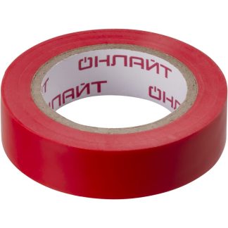 Изолента ОНЛАЙТ 61 878 OIT-B15-10/R ПВХ красная