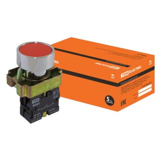 Кнопка SB2-BА41 с возвратом, 1НО, d22 мм, красная, IP40 TDM SQ0704-0058