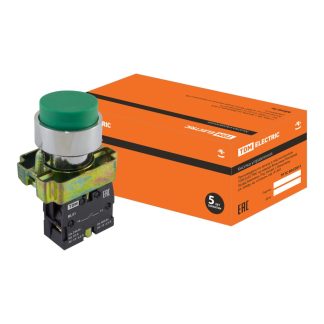 Кнопка SB2-BL31 с возвратом, 1НО, d22 мм, зеленая, IP40 TDM SQ0704-0048