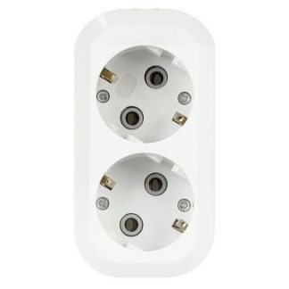 Колодка (блок розеток) 2 гнезда с з/к 16А / 3,5кВт Smartbuy (SBE-16-2-00-Z)