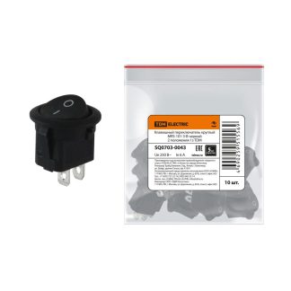 Клавишный переключатель круглый MRS-101-3-B черный 2 положения 1з TDM SQ0703-0043