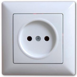 Розетка 1-я без з/к 16А СУ серия Visage, белая, Gunsan 2811-100113