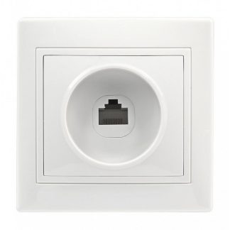 Розетка 1-я компьютерная RJ-45, СУ серия Венера, белая, Smartbuy (SBE- 01w-S1-RJ)