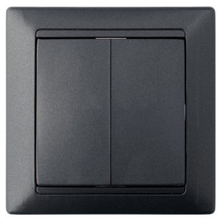 Выключатель 2 кл. 10А СУ серия СТИЛЬ, графит, Bylectrica С5 10-803