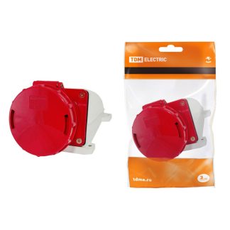 Розетка 134 стационарная 3Р+РЕ 63А 380В IP54 TDM SQ0602-0007