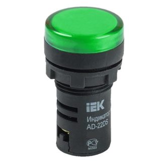Арматура светосигнальная AD22DS d22мм 230В AC зел. IEK BLS10-ADDS-230-K06