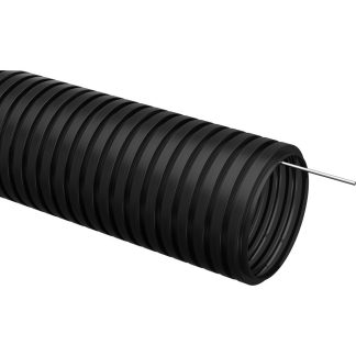 Труба гофрированная ПНД d=32мм с зондом черная (25м) IEK CTG20-32-K02-025-1