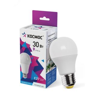 Лампа светодиодная LED 30Вт 220В Е27 D70х136 6500К холодный A70 LkecLED30wA70E2765 Космос