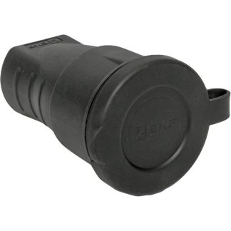 Розетка переносная 16А IP44 230В 2P+PE с защ. крышкой каучук Basic EKF RPS-012-16-230-44