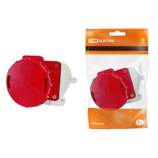Розетка 135 стационарная 3Р+РЕ+N 63А 380В IP54 TDM SQ0602-0008