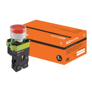 Кнопка SB2-BW3461 с возвратом, 1НО, d22 мм, с подсветкой 230 В LED, красная, IP40 TDM SQ0704-0055