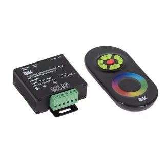 Контроллер с ПДУ радио RGB 3 канала 12В 4А 144Вт черн. IEK LSC1-RGB-144-RF-20-12-B