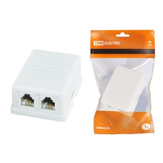 Телефонная розетка 2×6Р-4С TDM SQ1809-0002