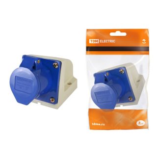 Розетка 123 стационарная 2Р+РЕ 32А 220В IP44 TDM SQ0602-0004