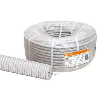 Труба гофрированная ПВХ d 50 с зондом (20 м) легкая TDM SQ0401-0006