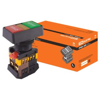 Кнопка РPВВ-30N «Пуск-Стоп» d30мм неон/230В 1з+1р TDM SQ0704-0027