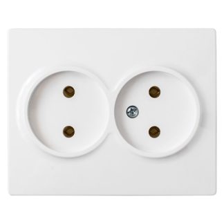 Розетка 2-я без з/к 16А СУ серия МАСТЕР, белая, Bylectrica РС16-0041