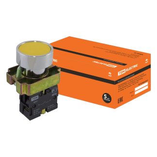 Кнопка SB2-BА51 с возвратом, 1НО, d22 мм, желтая, IP40 TDM SQ0704-0040