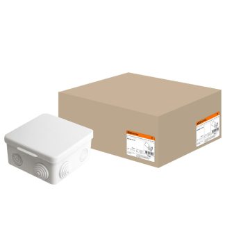 Распаячная коробка ОП 100х100х55мм, крышка, IP54, 8вх. TDM SQ1401-0113