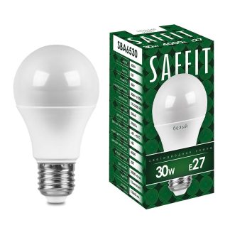 Лампа светодиодная, 30W 230V E27 6400K A65,SBA6530,»SAFFIT» (10шт/100шт)