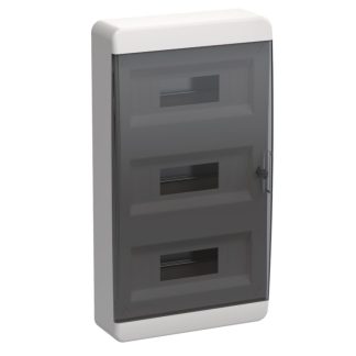Корпус пластиковый ЩРН-П-36 IP41 черн. прозр. дверь TEKFOR IEK TF5-KP12-N-36-41-K01-K03