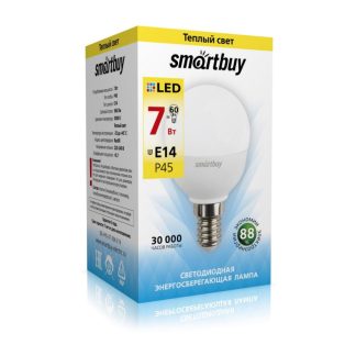 Светодиодная (LED) Лампа Smartbuy-P45-07W/3000/E14 (SBL-P45-07-30K-E14)