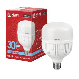 Лампа светодиодная LED-HP-PRO 30Вт цилиндр 6500К холод. бел. E27 2850лм 230В IN HOME 4690612031088