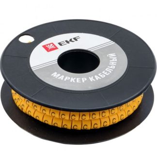 Маркер каб. 2.5кв.мм «C» (ЕС-1) (уп.1000шт) EKF plc-KM-2.5-C