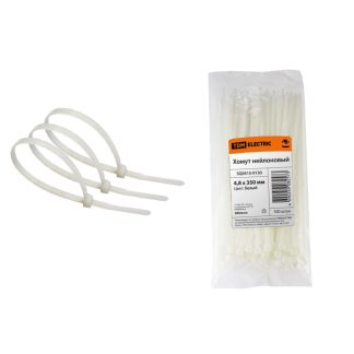 Хомут (стяжка) кабельный нейлоновый 4,8х350 белый (100шт) TDM SQ0515-0130