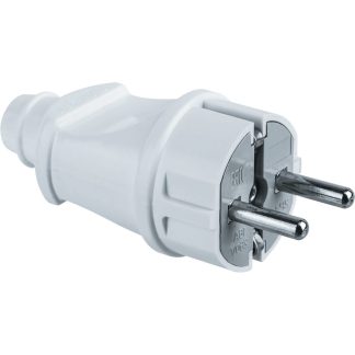 Вилка с з/к прямая, 16А, белая, NCA-PL02-16A-E-WH, Navigator 61 359